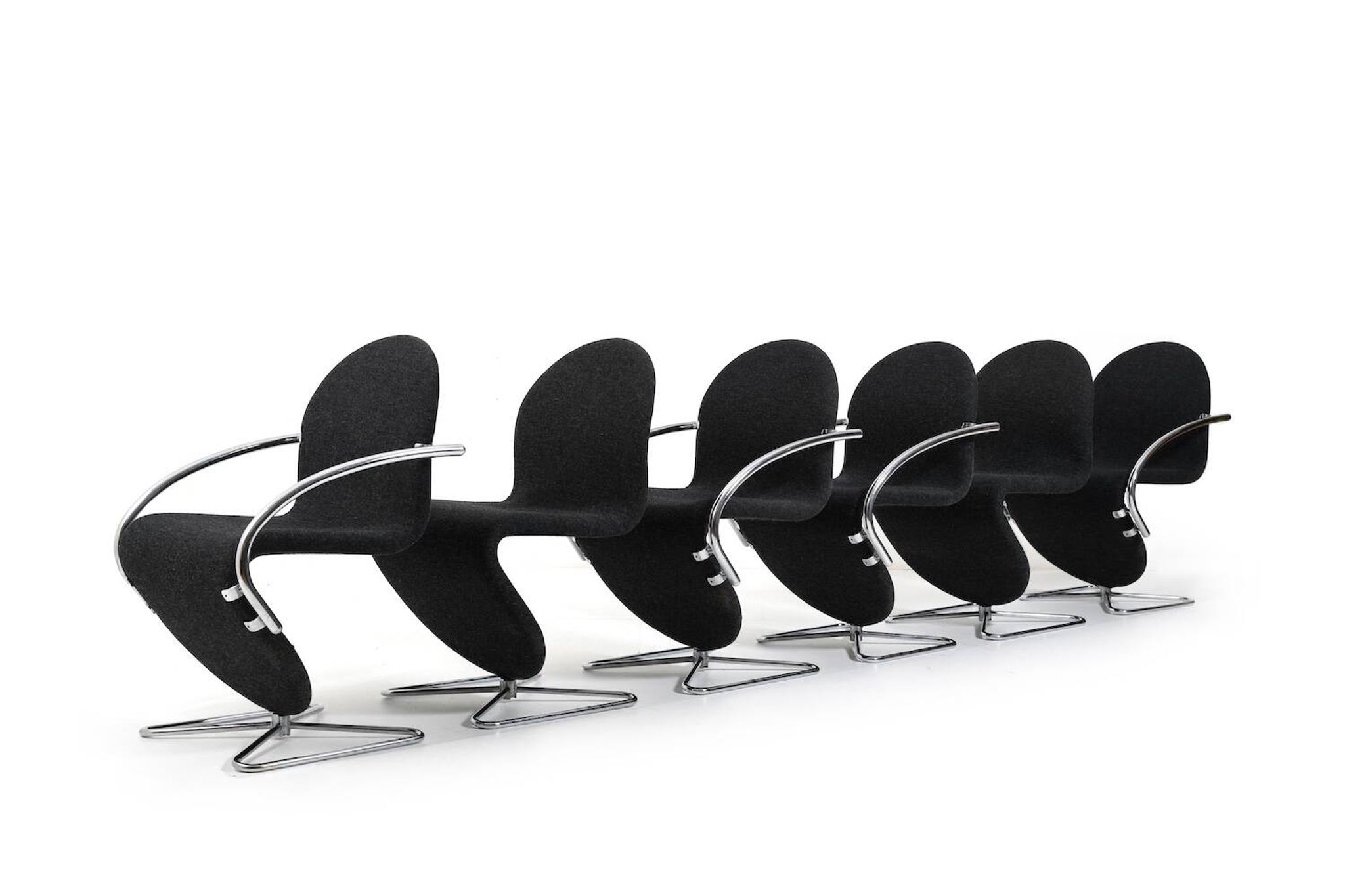 Verner Panton for Fritz Hansen 1973 Series 1-2-3 Butterfly Base