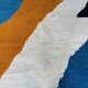 Handmade natural wool rug size 150 x 250 cm