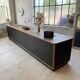 Two-sided counter sliding doors oak XXL 4m enfilade