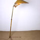 Lampadaire italien en laiton a fut conique réglable en inclinaison et en hauteur 1950