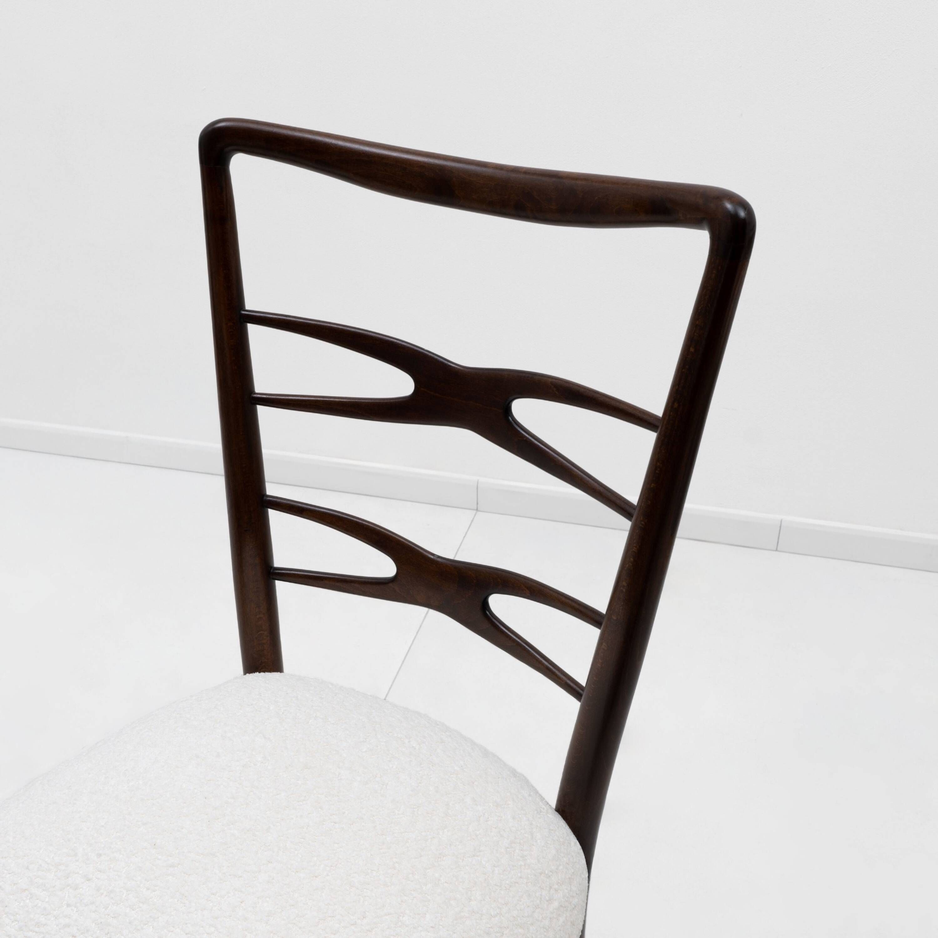 Attributed to Guglielmo Ulrich Mid-Century Dinning Chairs,1940s,Set of four