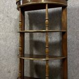 Louis XVI style half-moon Parisian shelf console in mahogany circa 1850