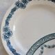 6 mismatched vintage ironstone plates – Green and blue patterns