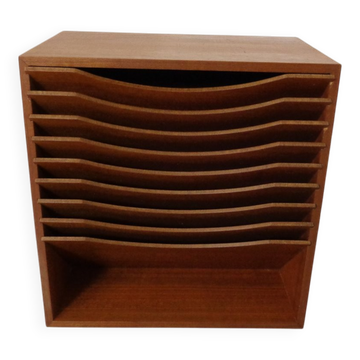 Teak A4 Register Filing Shelves, 1960s
