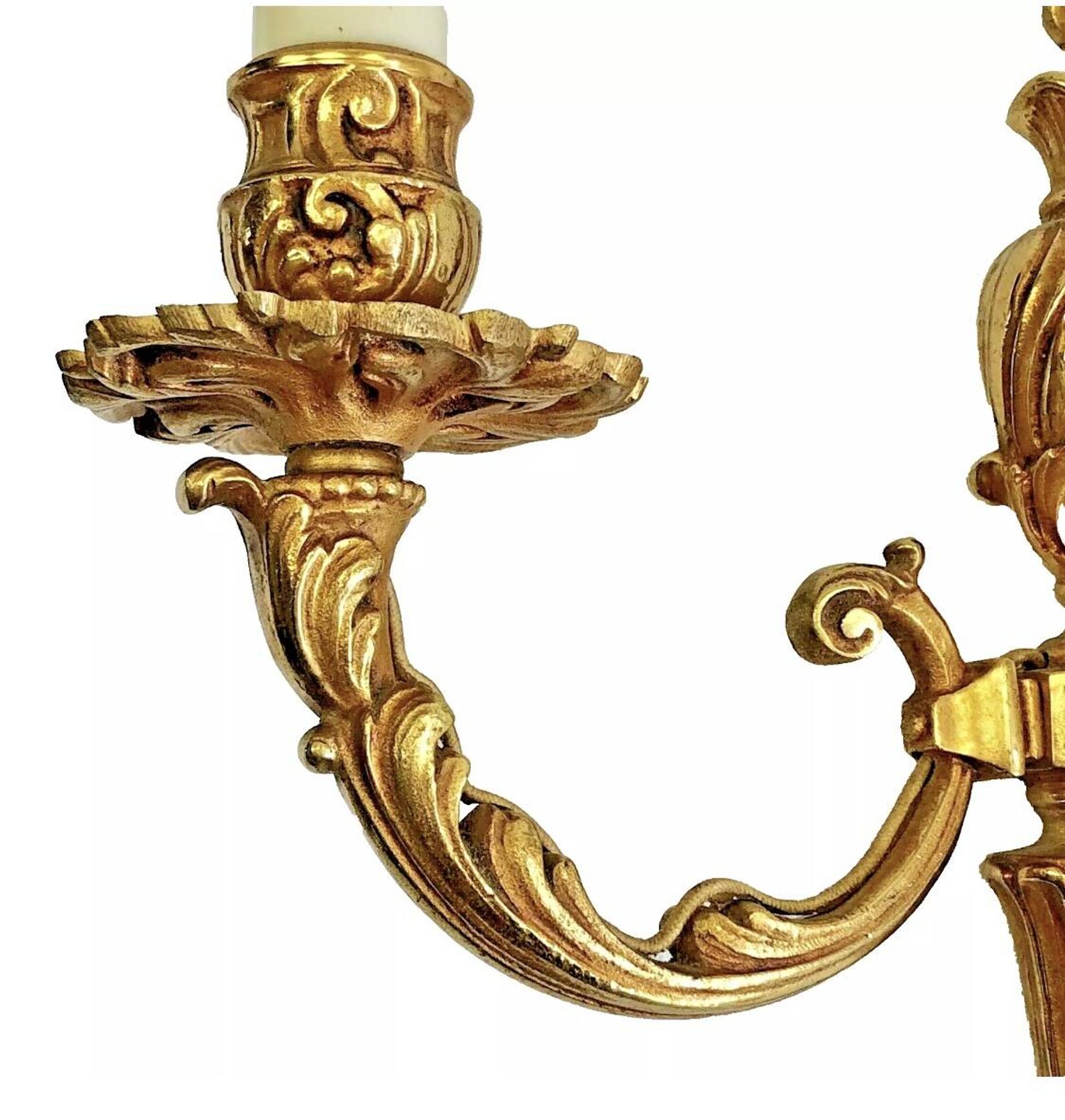 2 anciennes appliques bronze style Louis XVI