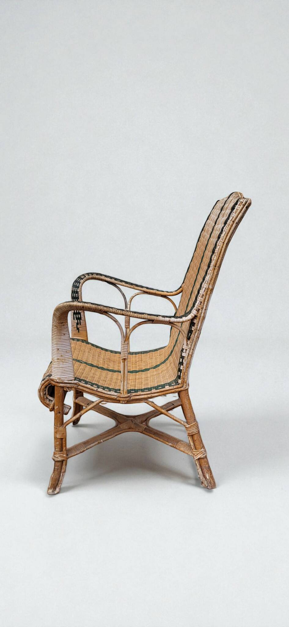 Rattan armchair, 1950s