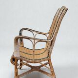 Rattan armchair, 1950s