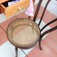 Bistro chair in curved wood and cannage / vintage years 30-40
