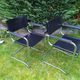 Set of 2 cantilever chairs in the style of Mart Stam.