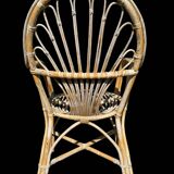 Rattan armchairs from the 70s France, set of 4
