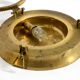 A pair of large, heavy 50s maritime ship wall lamps made of brass and glass