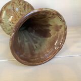 Ancien vase céramique marron vert