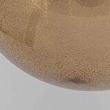 Large smoked glass ball pendant by Limburg with brass, Germany, 1970s.