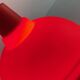 Red geometric pendant light