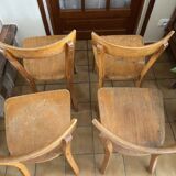 Set of 5 Baumann wooden chairs