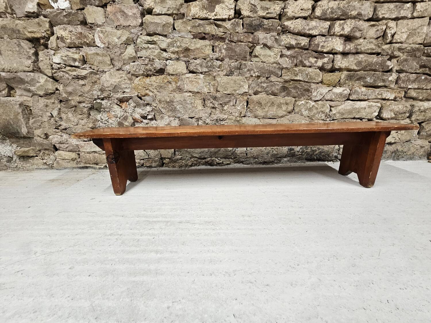 solid pine bench nursery school 1970 vintage