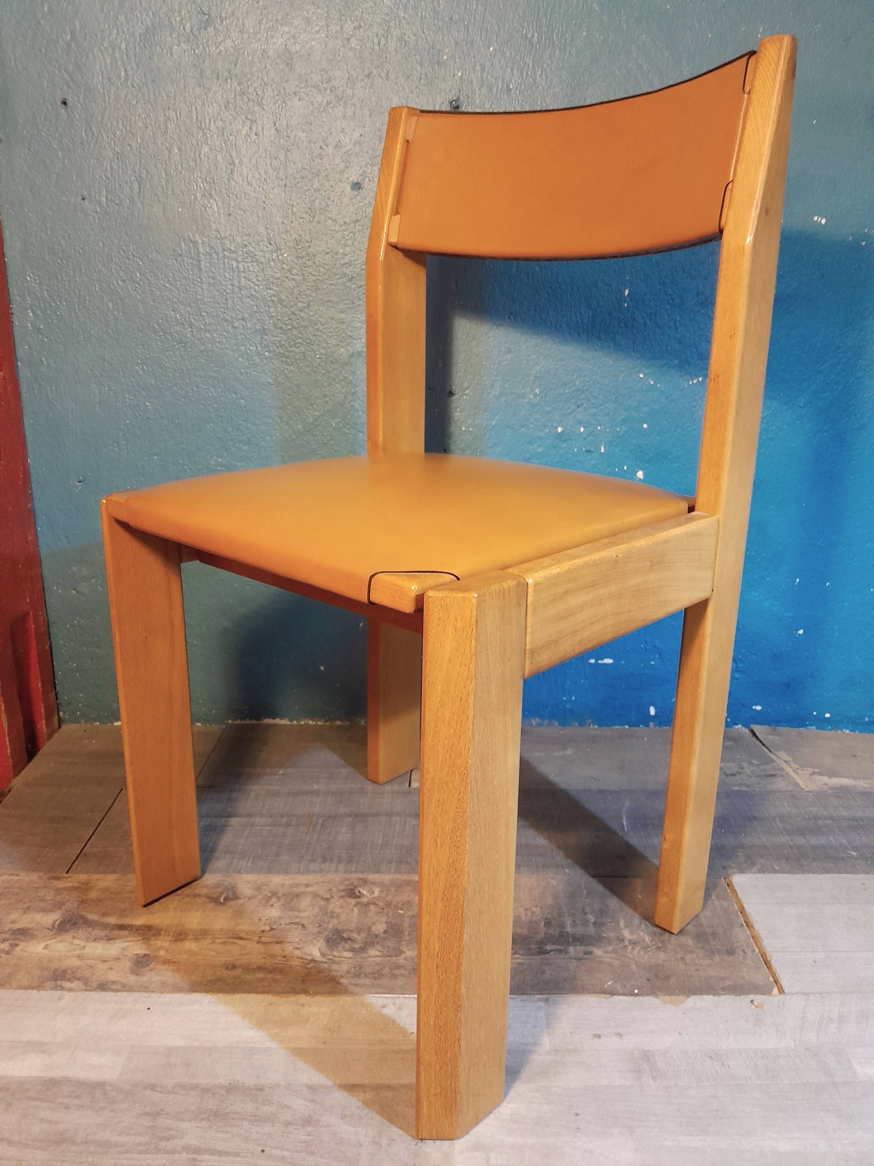 Table & chaises orme Gorgoni pour Roche & Bobois 1970s