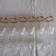 Set of 6 flutes with champagne crystal baccarat filet gold hand engraving