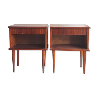 Paire de tables de chevets circa 1960