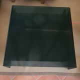 Curved glass coffee table