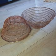 2 metal wire fruit baskets