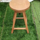 Small adjustable stool in solid wood