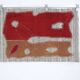 Burgundy Textile Wall Hanging, Handmade Tapestry Rug