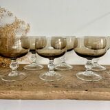6 luminarc smoked cups