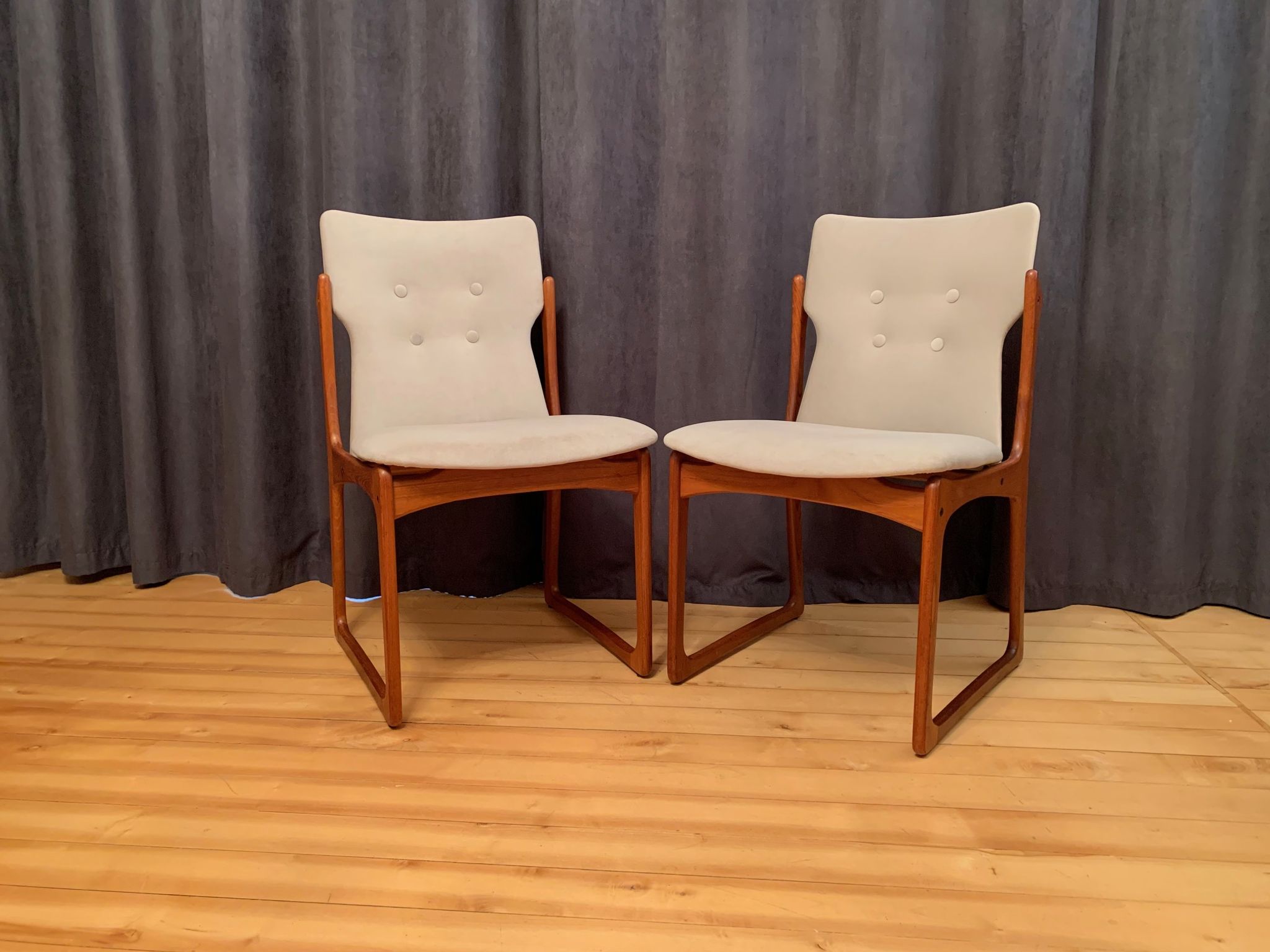 Ensemble de quatre chaises Vamdrup Stolefabrik, Danemark, années 1960
