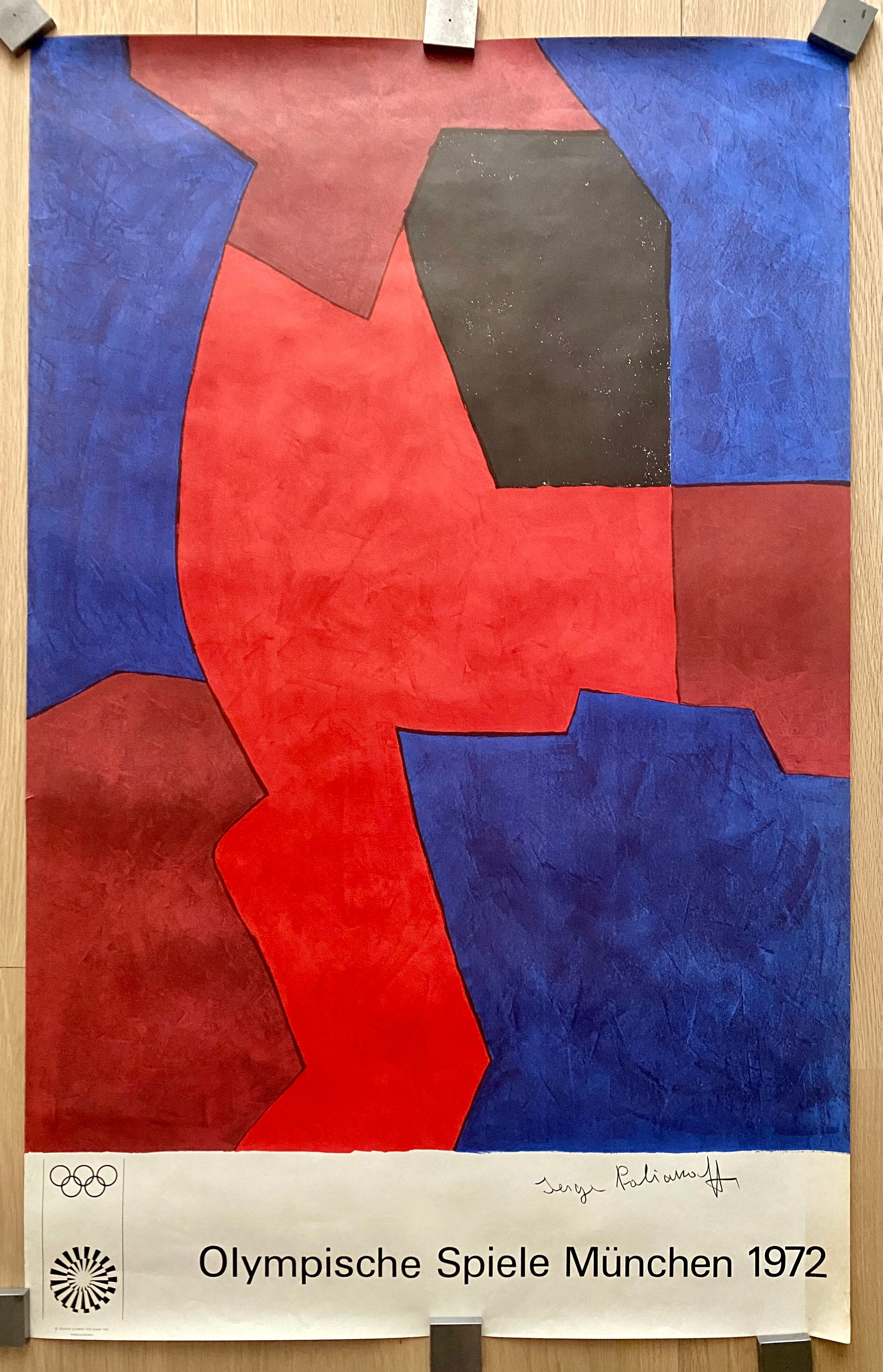 Serge Poliakoff - poster for the Munich Olympics - 1972