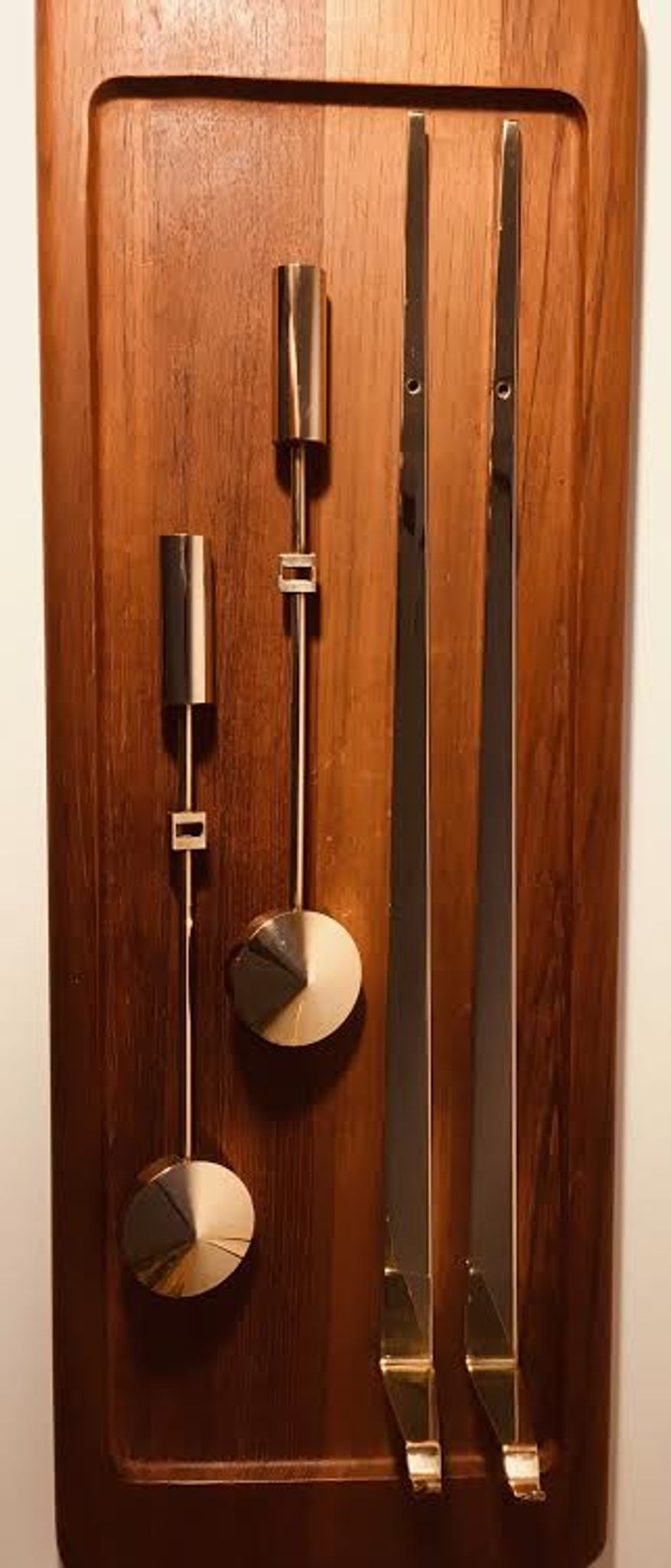 Pair of Pierre Forsell solid brass candlesticks for Skultuna