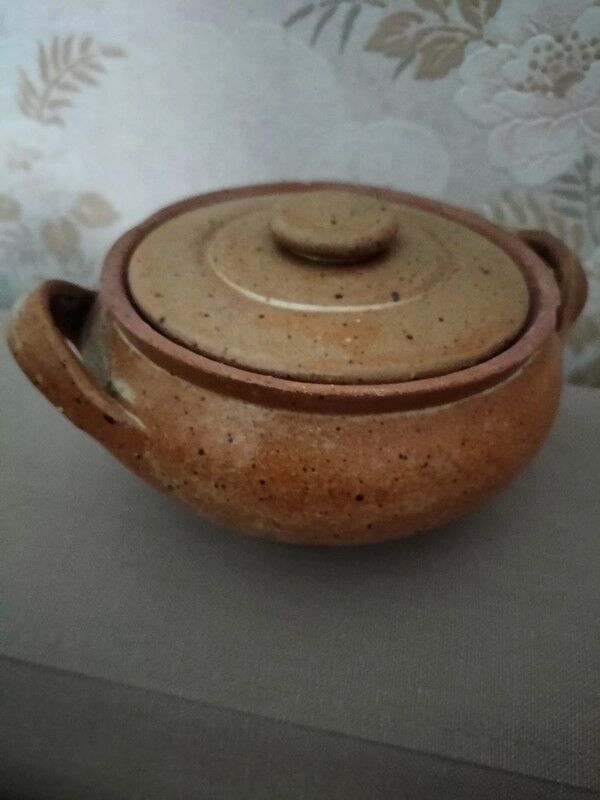 Old glazed stoneware pot