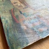 Old painting seen from Martigues dating from 1886, HSC signed