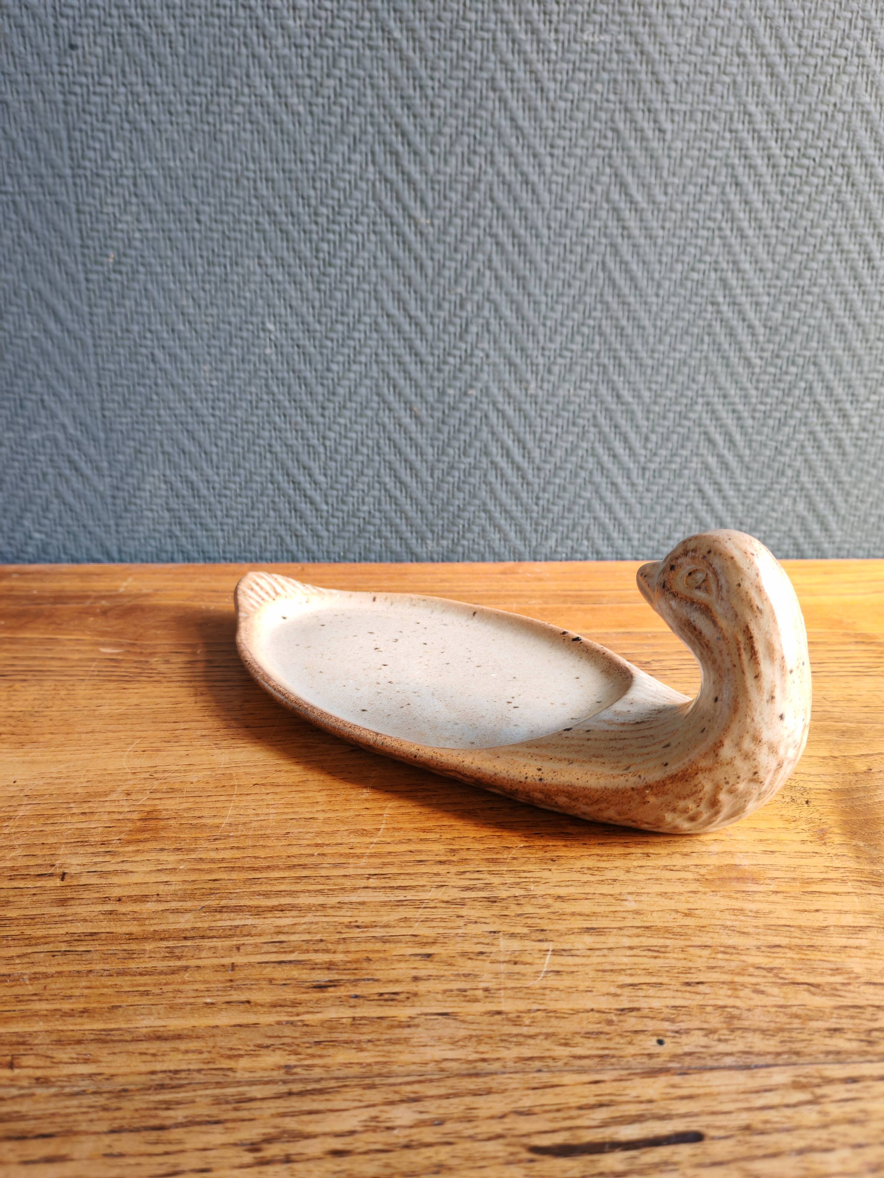 Vintage Stoneware Goose/Duck Head Serving Platter – Foie Gras Plate