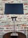 Designer lamp in chrome metal and Altuglass 1990s Ht 85 cm