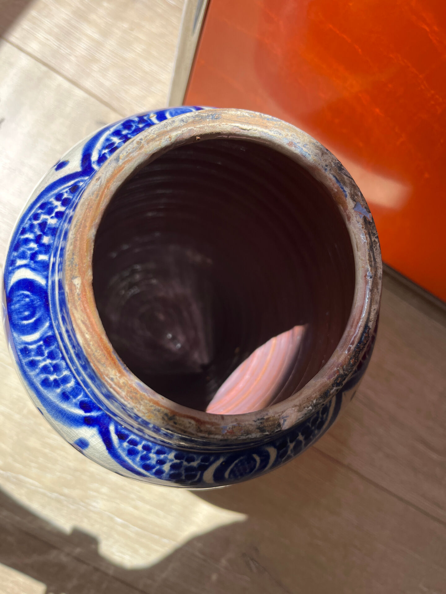 Large antique Safi potiche vase
