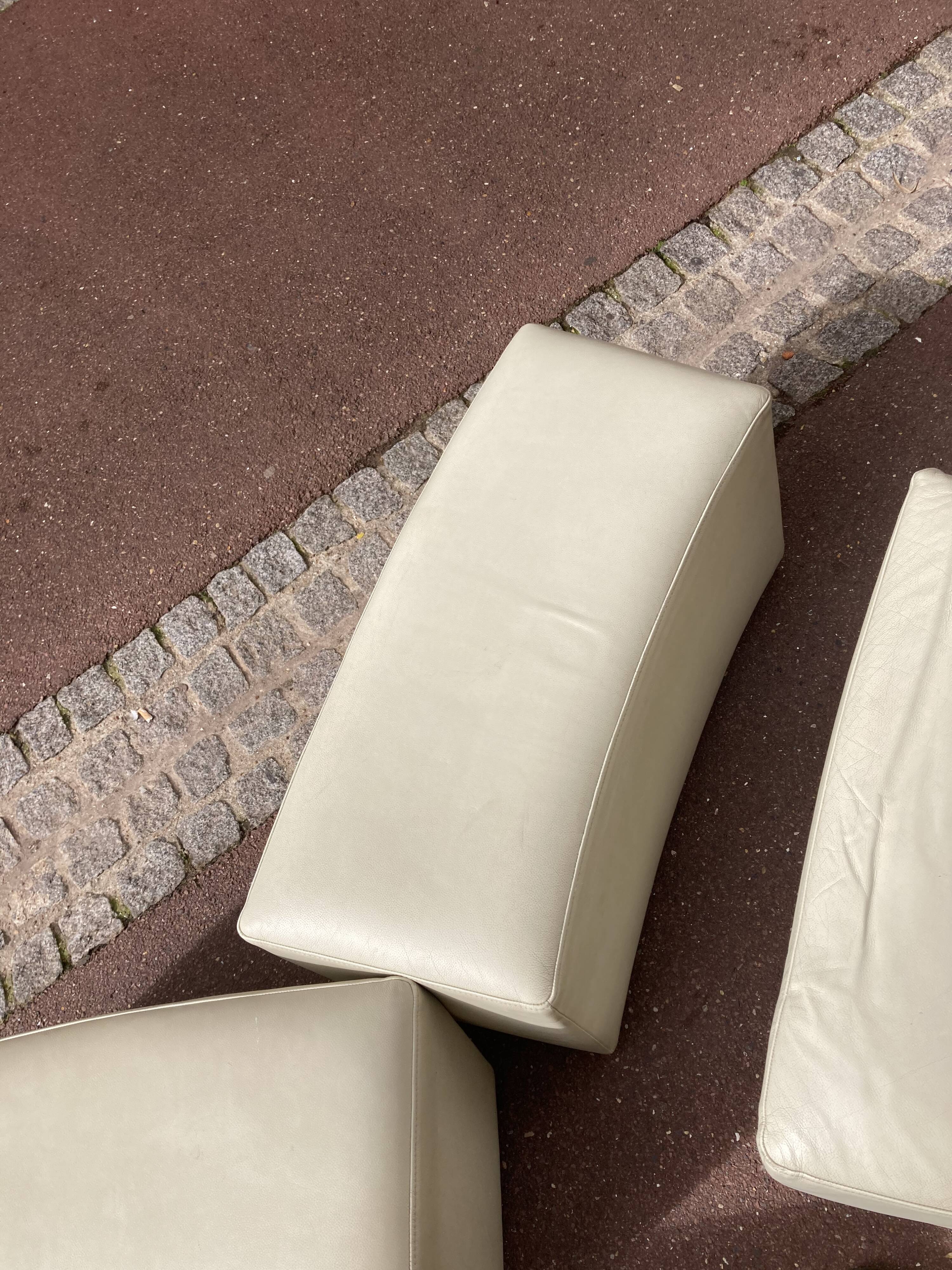Pair of Armchairs and Footrest Rocking chair Roset Line