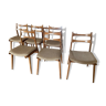 lot de 6 chaises scandinaves tissu d'origine