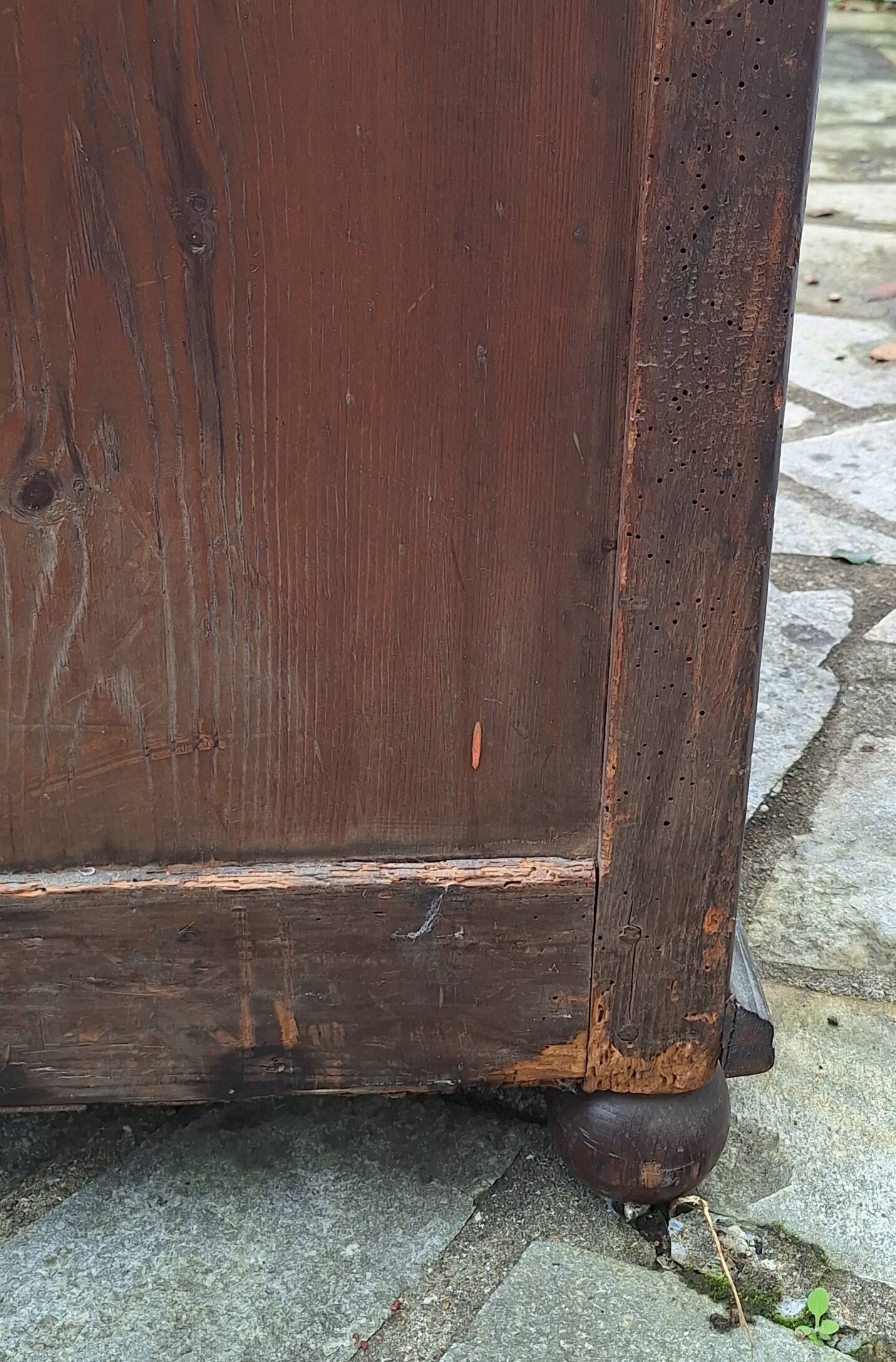 Jacobean style wooden chest of drawers
