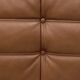 Canapé Togo en cuir marron moyen attribué à Michel Ducaroy pour Ligne Roset.