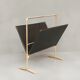 Magazine holder 60s in metal and imitation leather