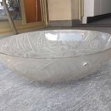 Art Deco hanging bowl in glass paste with floral pattern