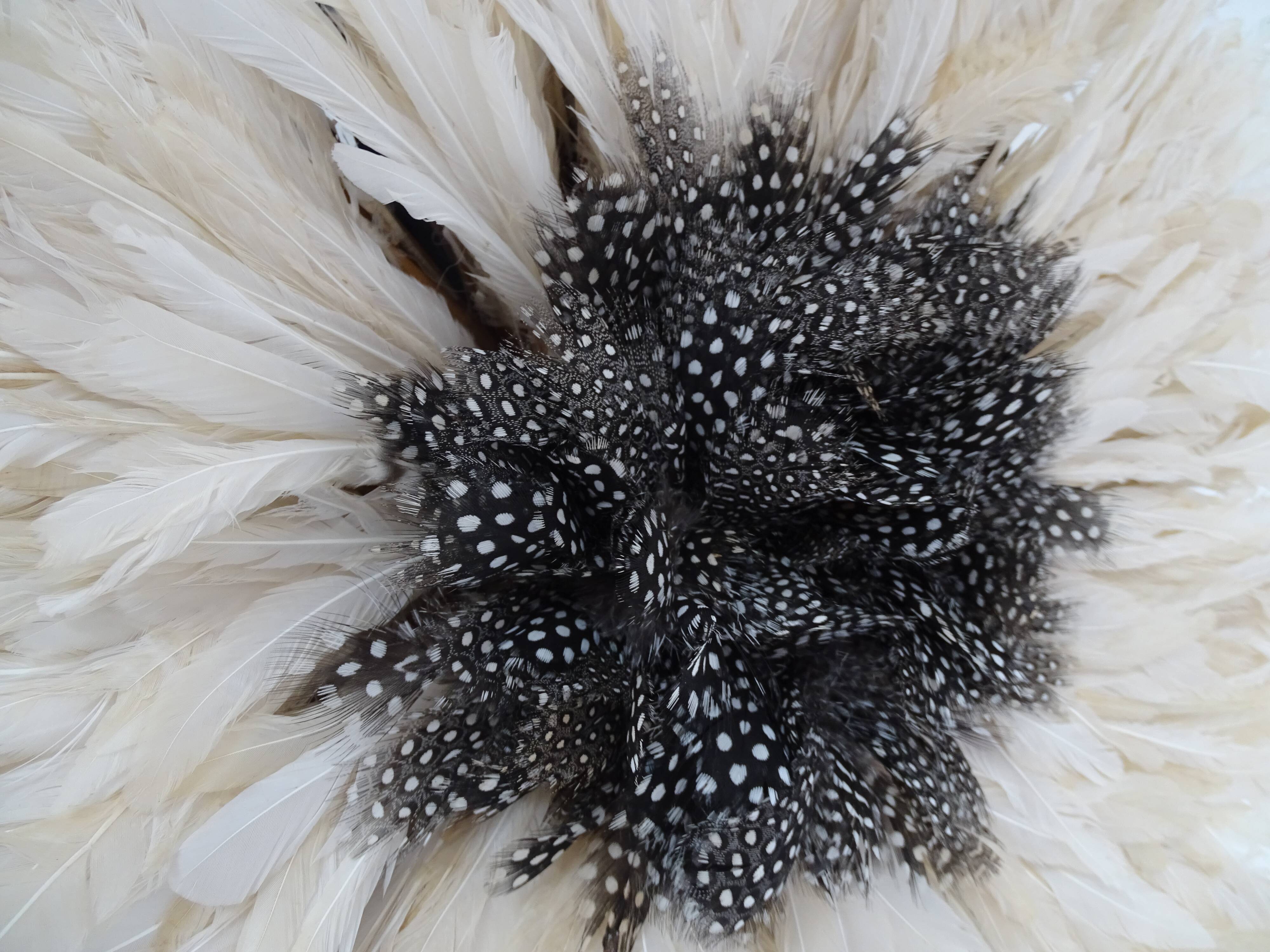 Juju hat white / black heart to peas 80/85 cm