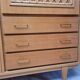 Armoire commode bois et rotin 1960