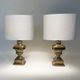 Pair of Italian brass table lamps from the 1950s.