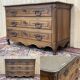 Louis XV XVIIIth century walnut commode with a grey patinated painted top.