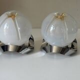Pair of vintage design wall lights from the 70s