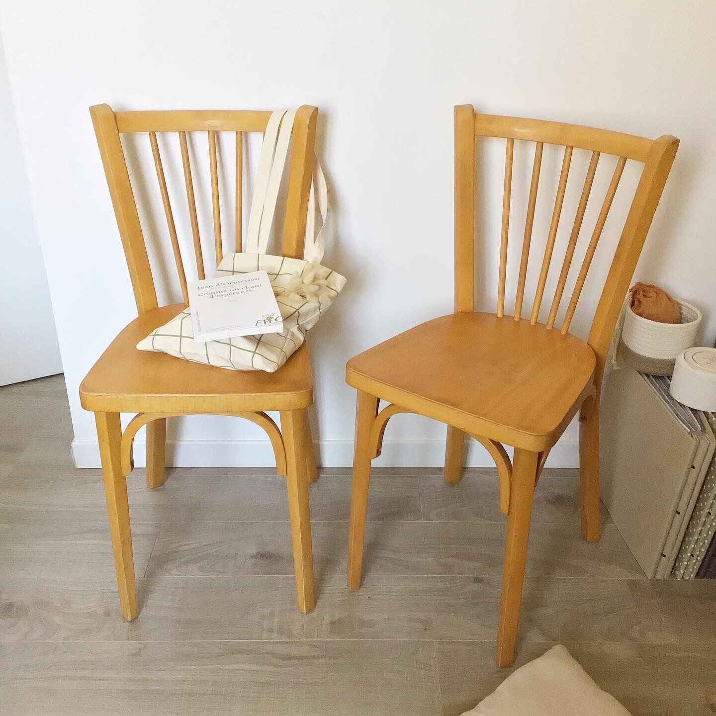 Pair of vintage Baumann bistro chairs