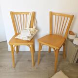 Pair of vintage Baumann bistro chairs