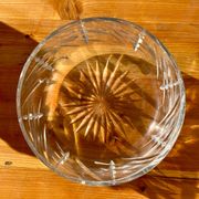 Chiseled crystal salad bowl
